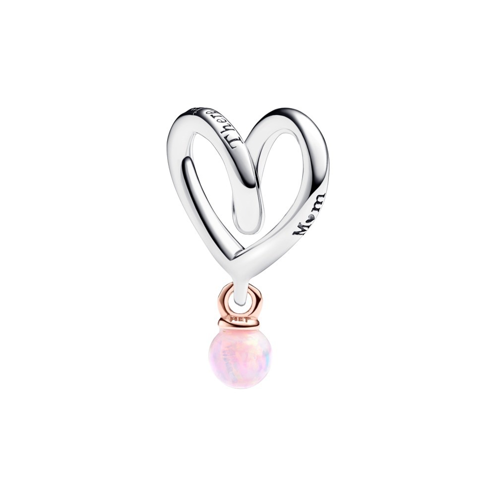 783242C01 Wrapped heart sterling silver and 14k rose-gold plated charm ...