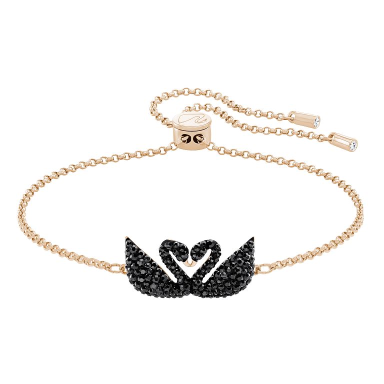 SWAROVSKI ICONIC SWAN:BRACELET DOUBLE JET/ROS M Pulsera ...